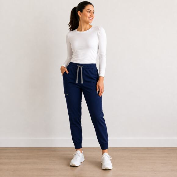 Figs Pants - FIGS Yola Scrub Pants Navy Blue Jogger Drawstring Medical Size M